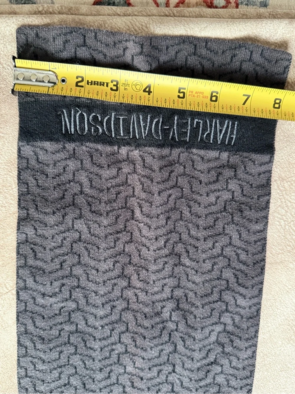 Harley-Davidson Reversible Gray & Black Cotton Scarf